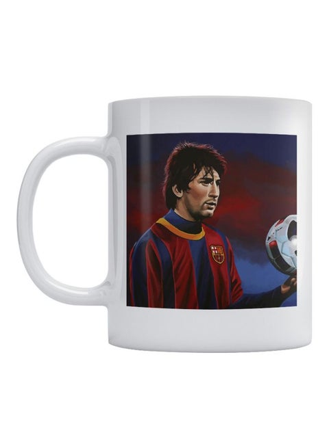 Messi Printed Coffee Mug White/Red/Blue