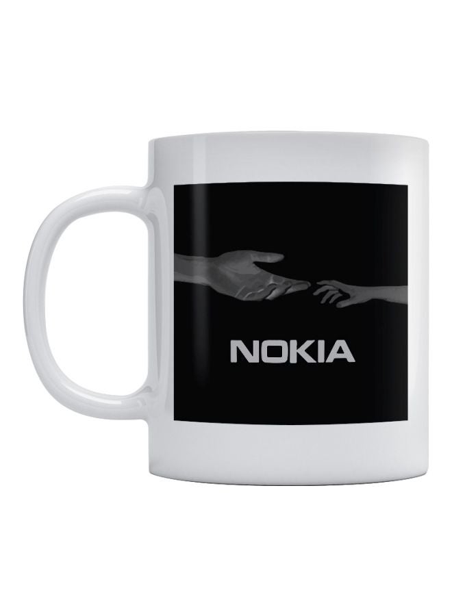 Nokia Logo Printed Coffee Mug White/Black