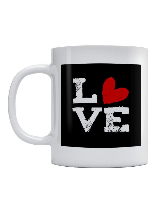 Atiq Love Printed Mug White/Black/Red 
