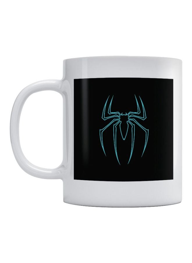 Atiq Spider Man Logo By Neon Art Printed Coffee Mug White/Black/Blue