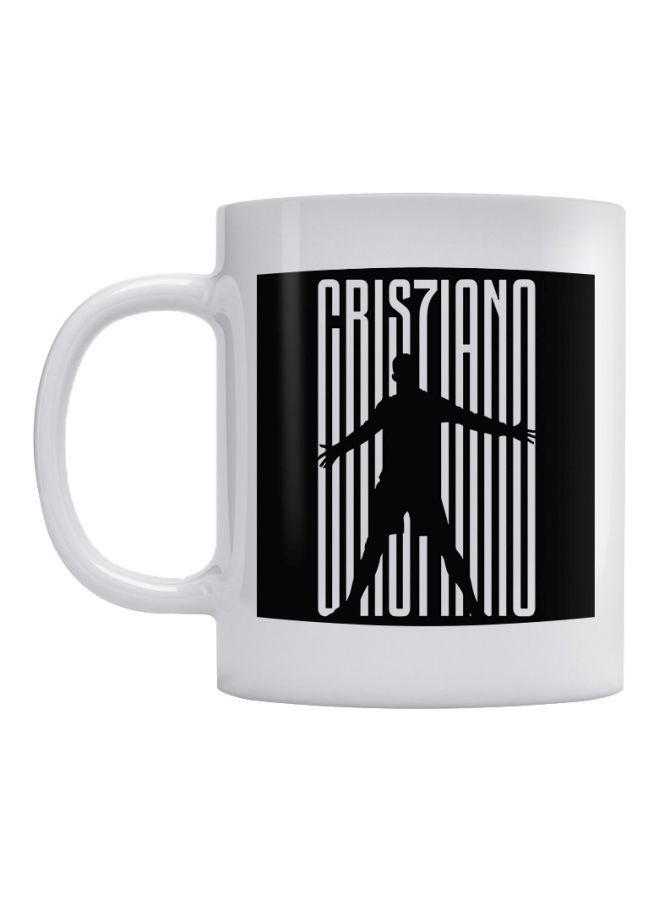 Cristiano Ronaldo Printed Coffee Mug White/Black 350ml - v1592649509/N38658249A_1