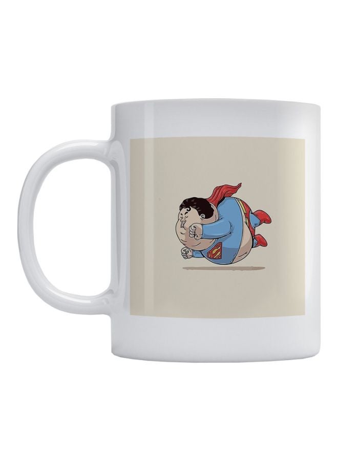 Atiq - Superman Printed Coffee Mug White/Blue/Red - Image 1