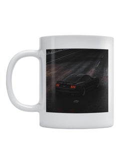 Atiq Mustang Car Printed Mug White/Black 