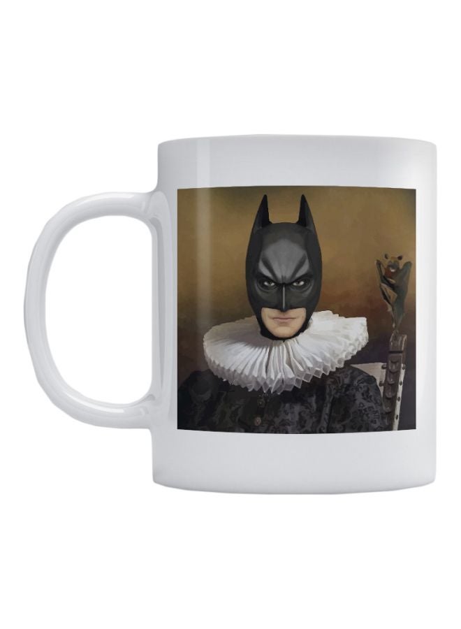 Atiq Batman Printed Coffee Mug White/Black/Brown 350ml