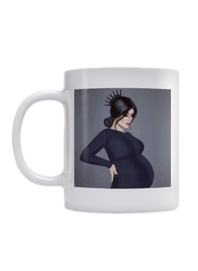 Atiq Pregnant Woman Printed Mug White/Grey/Beige 350ml
