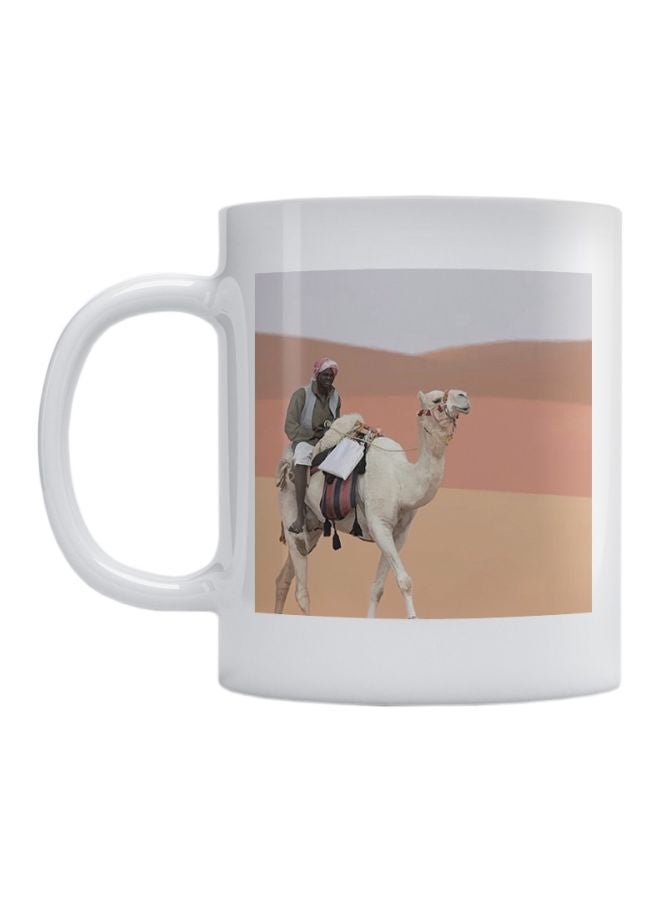 Camel Printed Mug White/Beige 350ml