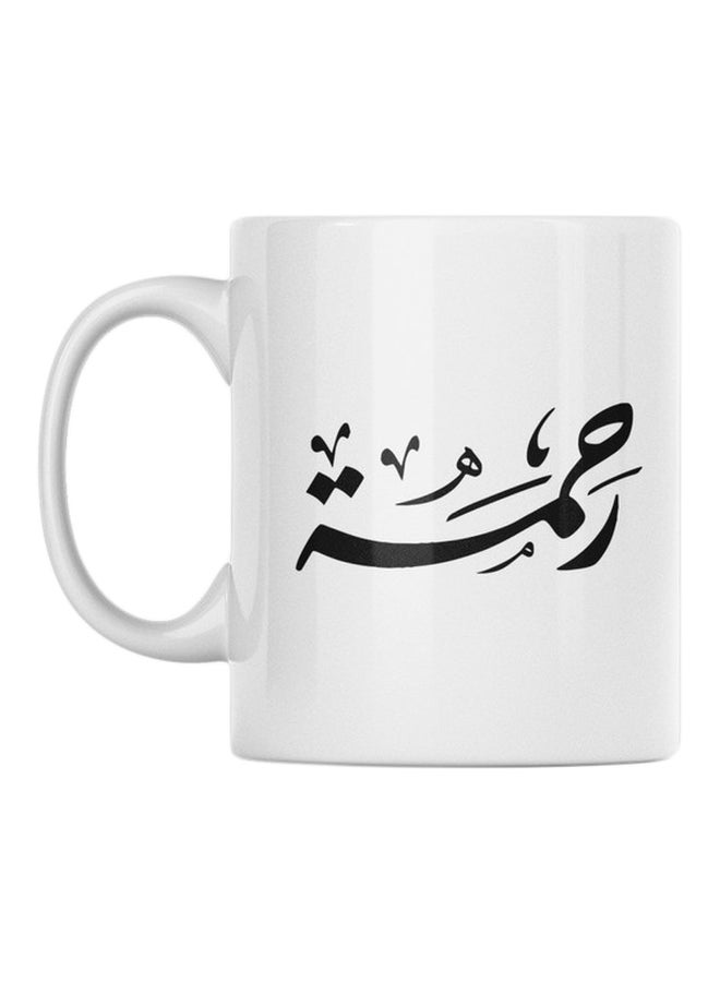 Ceramic Printed Coffee Mug White/Black