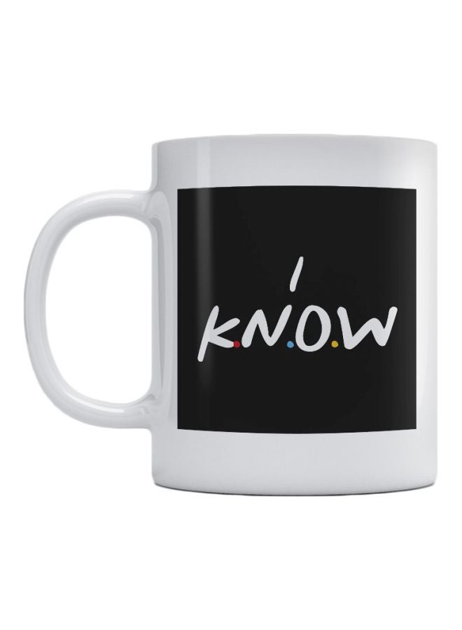 Atiq I Know Printed Mug White/Black
