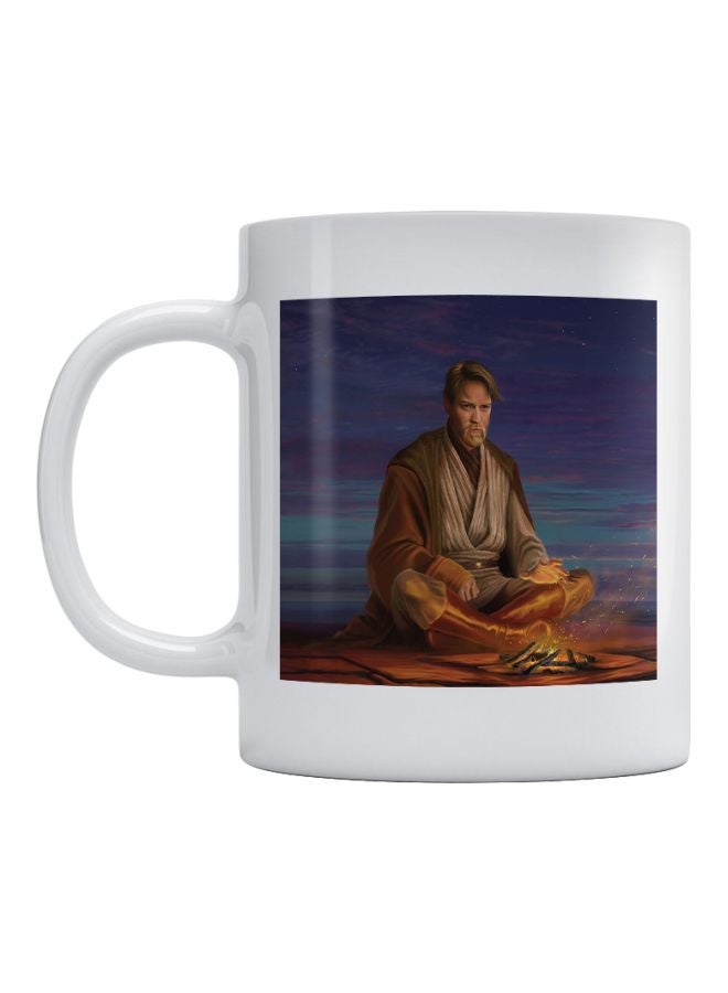 Atiq The Man Printed Coffee And Tea Mug White/Blue/Brown 