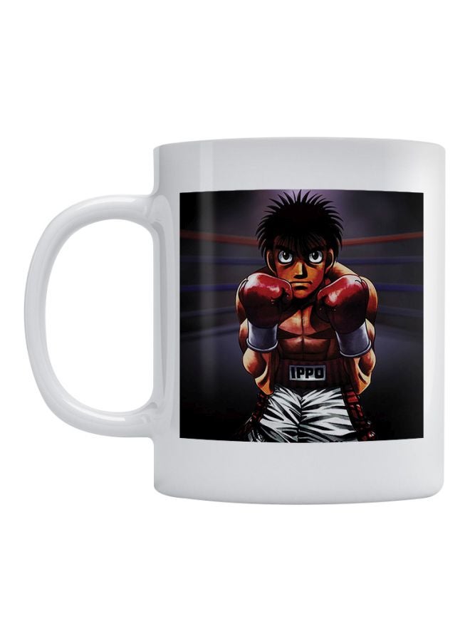 Atiq Boxer Ippo Printed Mug White/Brown/Red 