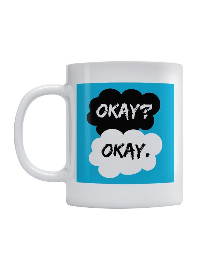 Atiq Okay Printed Mug White/Blue/Black