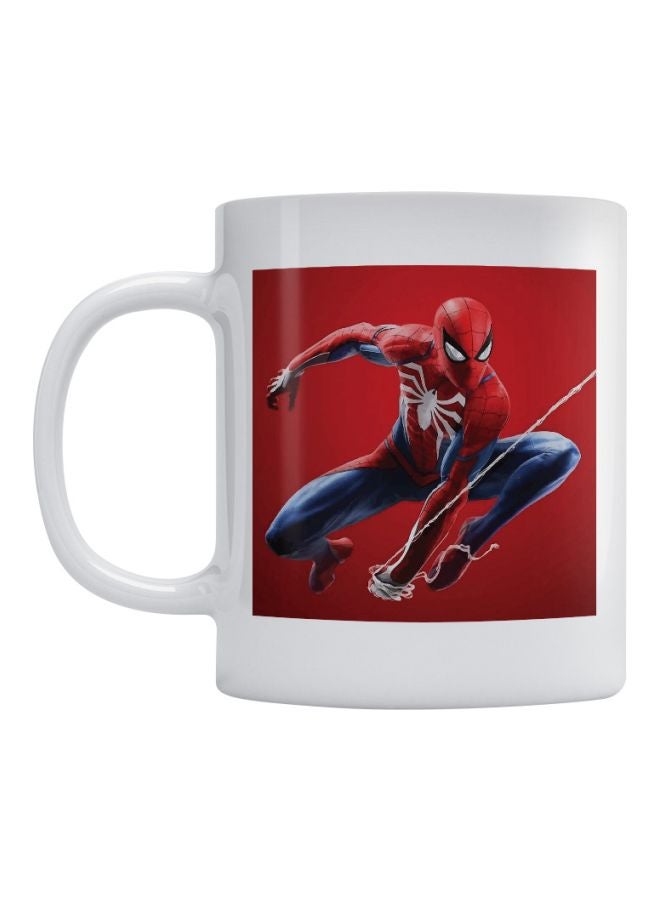 أتيك مج قهوة سيراميك مزين بطبعة شخصية سبايدرمان أبيض/أحمر/أزرق