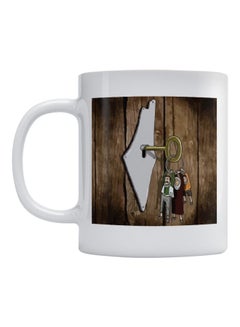 Atiq Palestine Printed Mug White/Brown/Green 