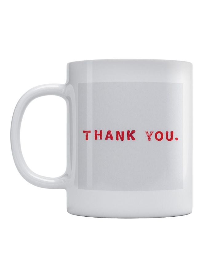 Atiq Thank You Printed Mug White/Red