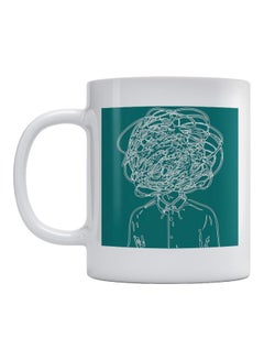 Atiq Man Printed Coffee Mug White/Green 350ml 