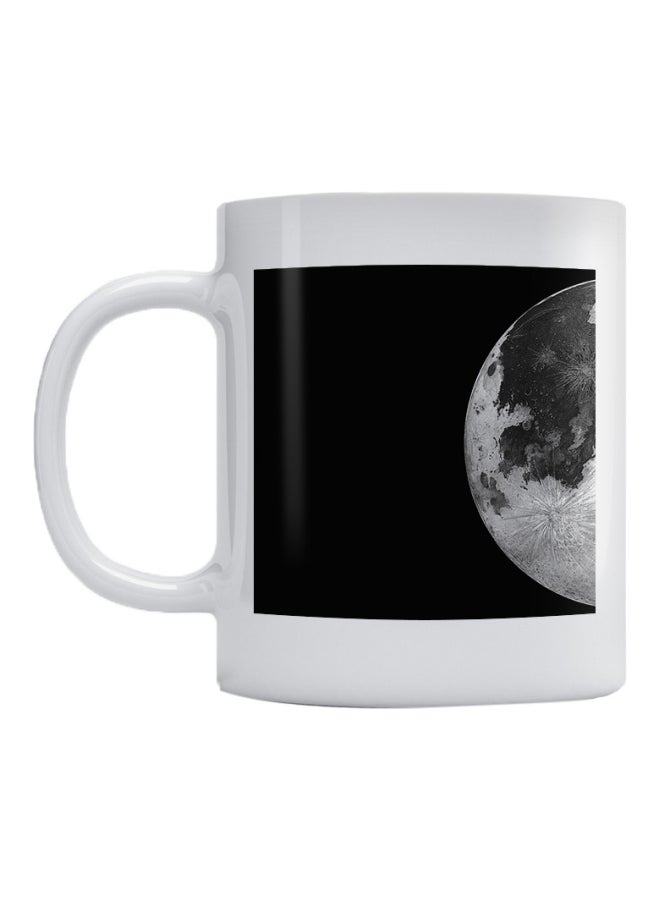 Atiq Moon Printed Mug White/Black 