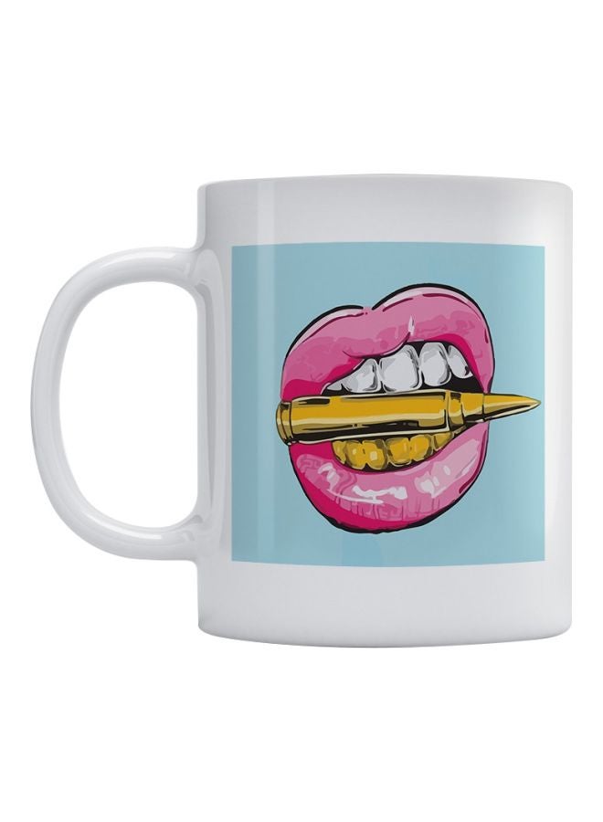 Digital Art Printed Mug White/Blue/Pink