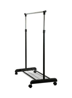 Steel Single Bar Hanger With Shoe Rack Black/Silver 83x43x93.5cm - v1592658871/N38650078A_2