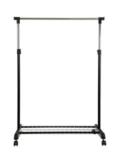 Steel Single Bar Hanger With Shoe Rack Black/Silver 83x43x93.5cm - v1592658872/N38650078A_1