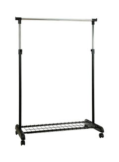 Steel Single Bar Hanger With Shoe Rack Black/Silver 83x43x93.5cm - v1592658872/N38650078A_3