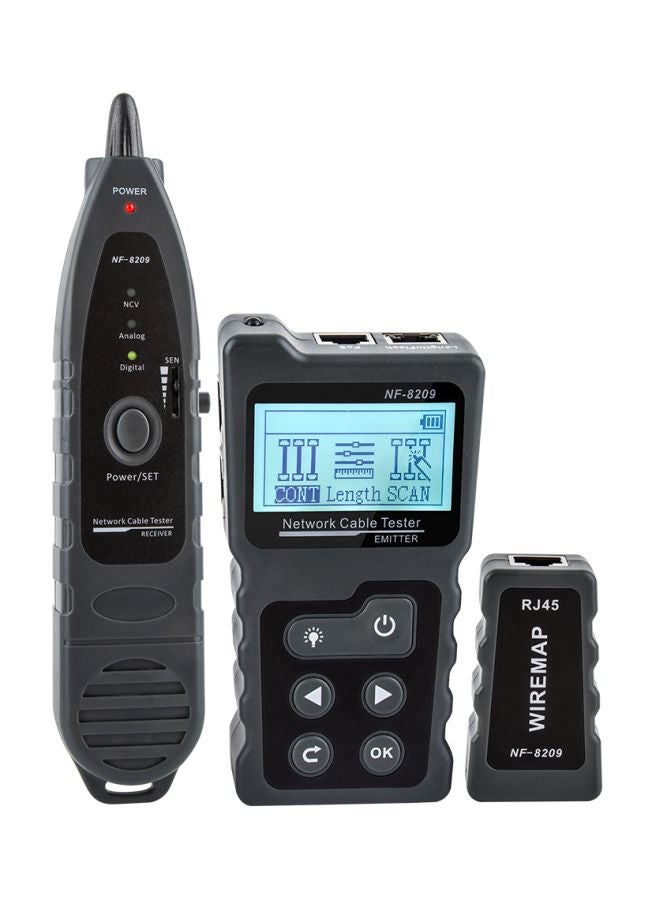 Multi-Functional LCD Network POE Checker With Current Tester Grey/Black 23x5x17centimeter - Image 1