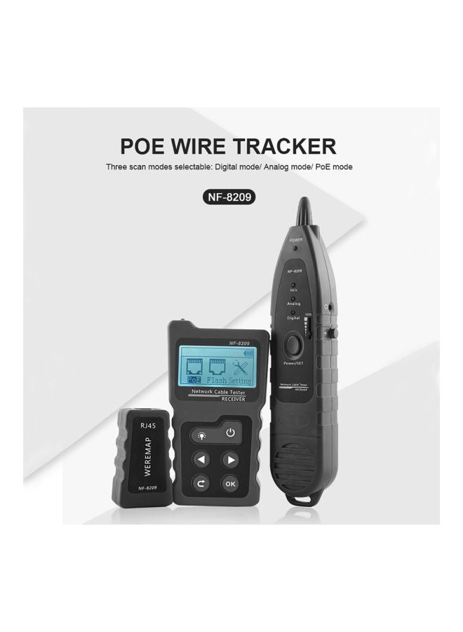 Multi-Functional LCD Network POE Checker With Current Tester Grey/Black 23x5x17centimeter - Image 2