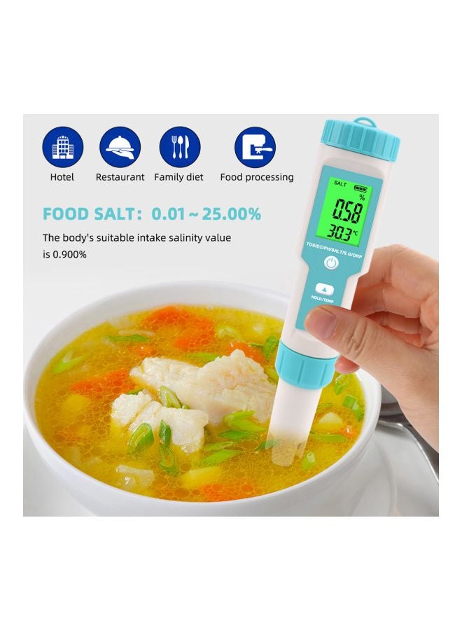 7-In-1 Pocket Water Quality Tester White/Blue  - Image 4