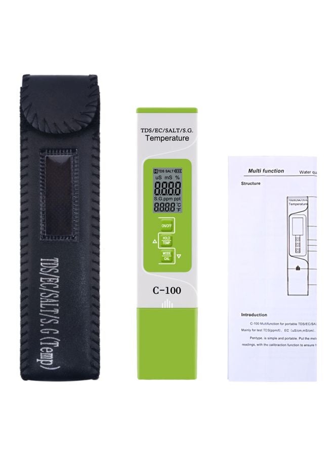 Generic 5-In-1 Digital Water Quality Monitor Tester Green/White  - Image 2