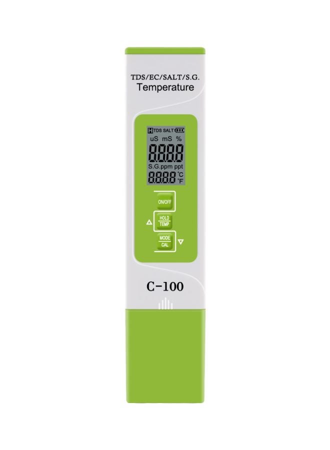 Generic 5-In-1 Digital Water Quality Monitor Tester Green/White  - Image 1