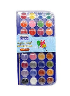 LEENO 36-Palette Water Colour Paint With Brush Multicolour 
