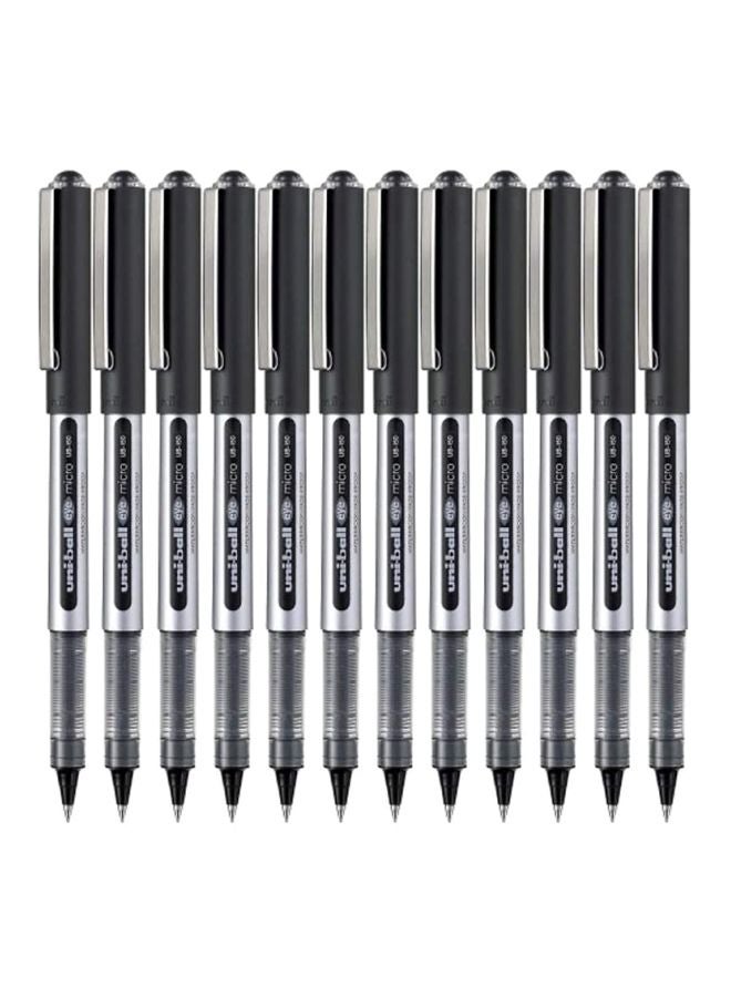 Mitsubishi 12-Piece Uni-Ball Eye Micro Gel-Ink Pen Set Black/Grey - Image 1