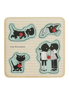 Hema 4-Piece Wooden Puzzle 16.4 x 16.4 x 16.3cm  - Image 1