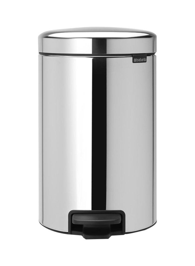 brabantia Pedal Garbage Bin Silver 33.8x41.1x25.1cm - Image 1