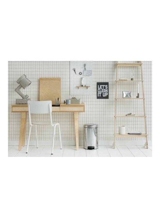 brabantia Pedal Garbage Bin Silver 33.8x41.1x25.1cm - Image 4