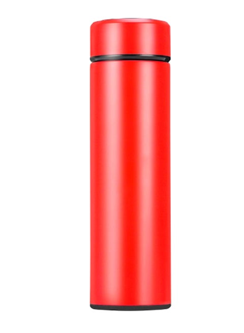 LED Temperature Display Water Bottle Red/Black
