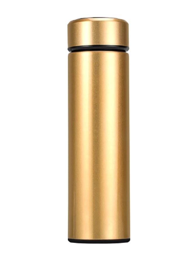 LED Temperature Display Water Bottle Gold/Black - Image 1