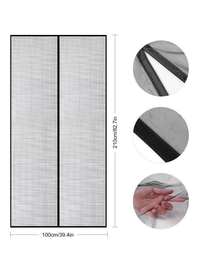 Magnetic Screen Mesh Curtain Grey/Black 210x100cm - Image 2