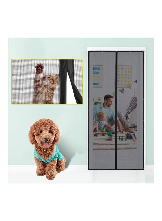 Magnetic Screen Mesh Curtain Grey/Black 210x100cm - Image 3