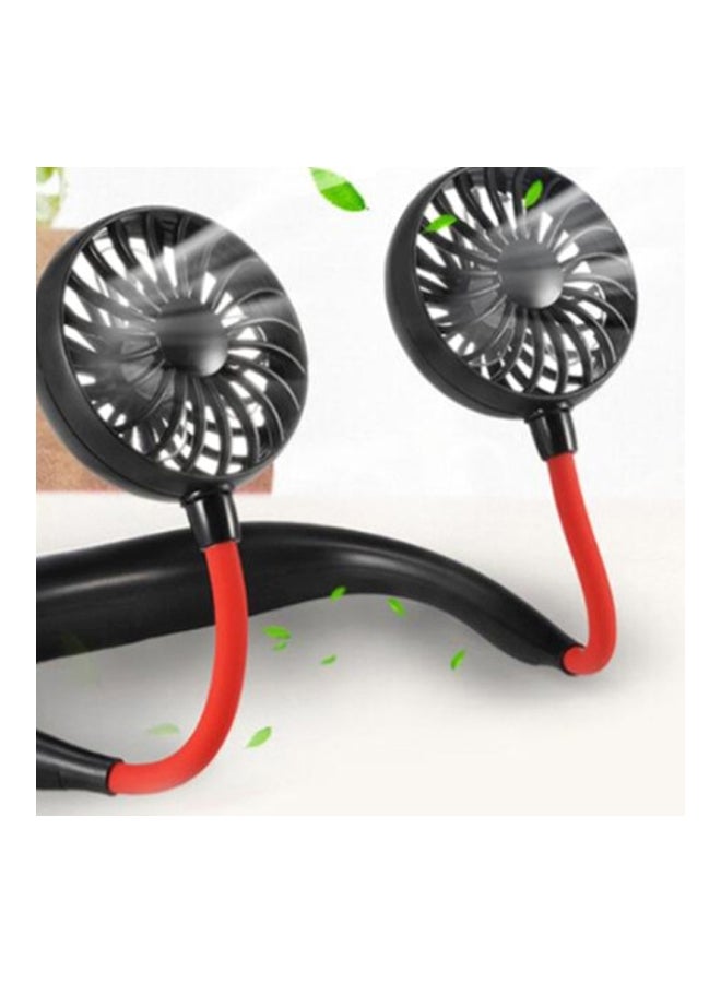 مروحة صغيرة للرقبة قابلة للشحن تعمل بمنفذ USB بقدرة 1.2 وات LSKG0114-4 أسود/أحمر - Image 2
