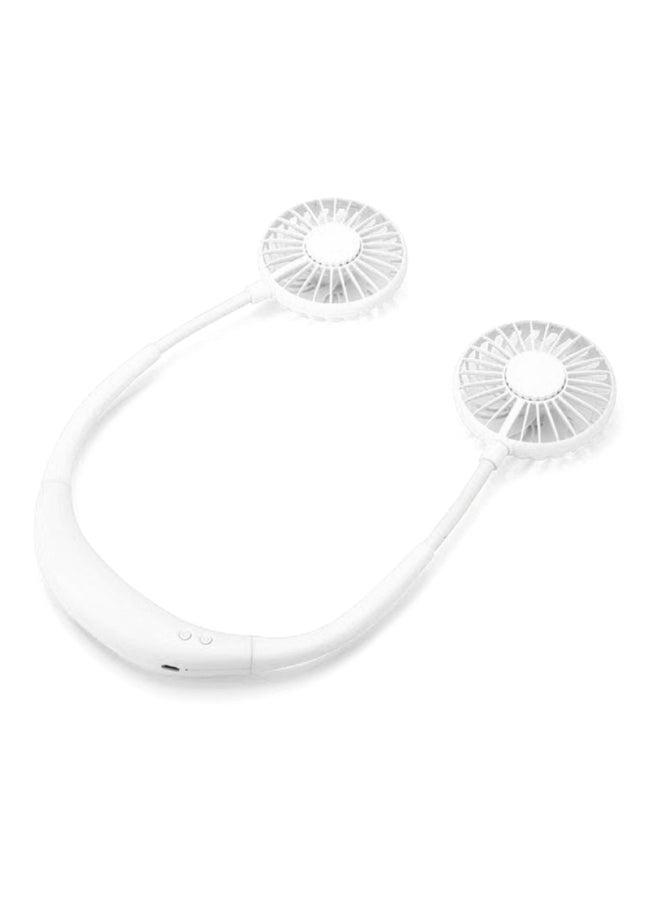 مروحة صغيرة للرقبة قابلة للشحن بمنفذ USB LSKO0116-1 أبيض - Image 2