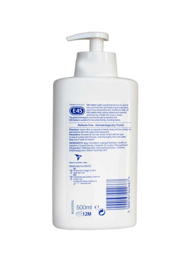 e45 - Dermatological Moisturising Treatment Lotion For Dry Skin Conditions 500ml - Image 1