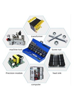 Generic 32-Piece Tungsten Carbide Tap Die Screw Thread Making Tool Bit Set With Metal Case Silver 26cm  - Image 2