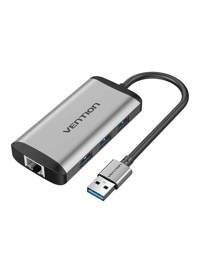 فينشن موزع USB متعدد الوظائف 4 في 1 رمادي/أسود  - Image 1