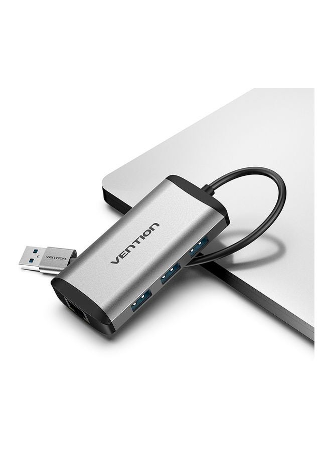 فينشن موزع USB متعدد الوظائف 4 في 1 رمادي/أسود  - Image 5