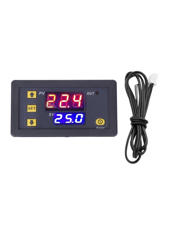 ماركة غير محددة - وحدة ترموستات رقمية للتحكم في درجة الحرارة مع شاشة LED E8807-1 أسود - Image 1