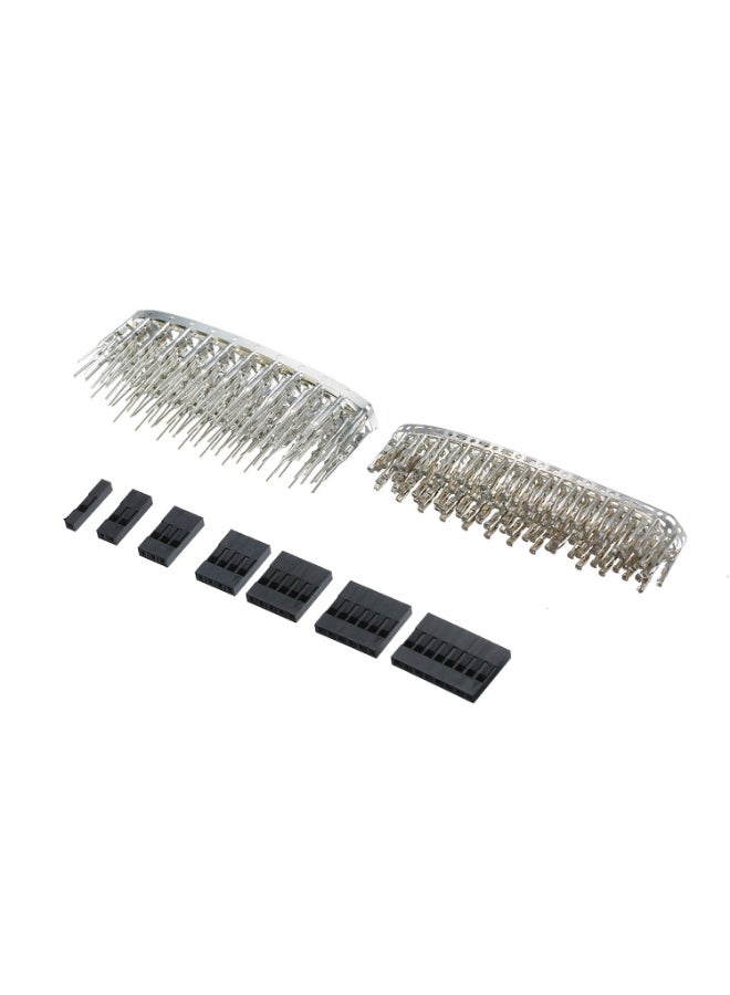 310-Piece Dupont Wire Jumper Pin Header Connector Housing Kit With Box Silver/Black  - Image 2