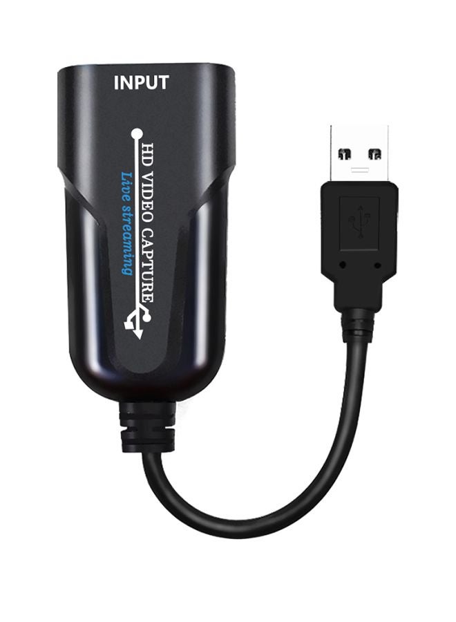 بطاقة التقاط فيديو عالية الوضوح إلى USB لألعاب التلفزيون/ جهاز الكمبيوتر/ بلايستيشن 4 V7651 أسود - Image 1