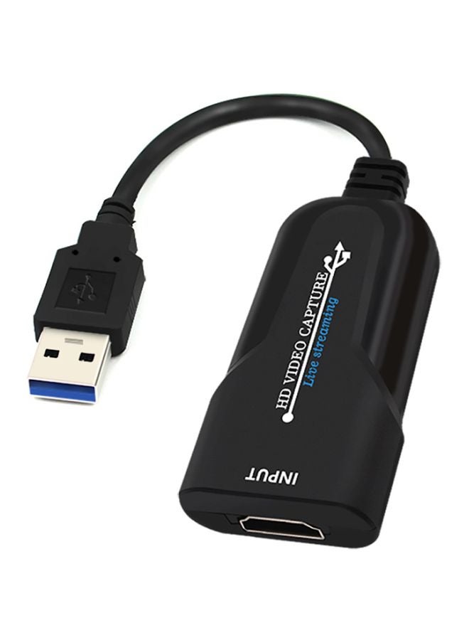 بطاقة التقاط فيديو عالية الوضوح إلى USB لألعاب التلفزيون/ جهاز الكمبيوتر/ بلايستيشن 4 V7651 أسود - Image 2