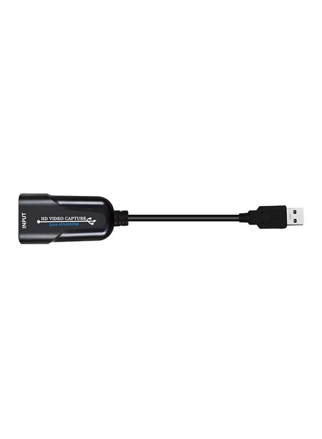 بطاقة التقاط فيديو عالية الوضوح إلى USB لألعاب التلفزيون/ جهاز الكمبيوتر/ بلايستيشن 4 V7651 أسود - Image 3
