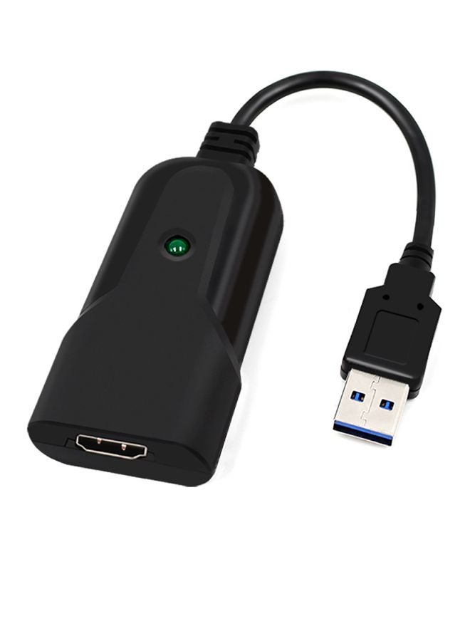 بطاقة التقاط فيديو عالية الوضوح إلى USB لألعاب التلفزيون/ جهاز الكمبيوتر/ بلايستيشن 4 V7651 أسود - Image 4
